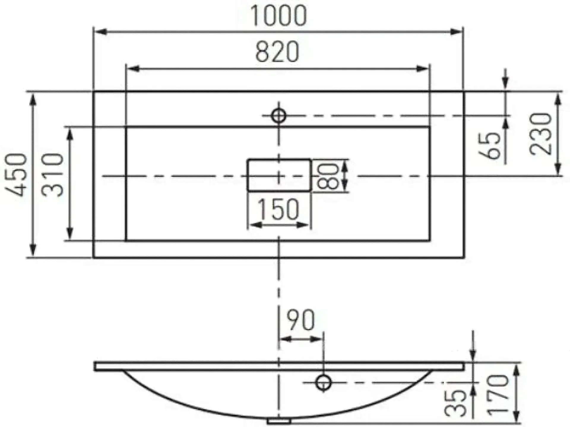 Тумба с раковиной Акватон Римини 100 New 1A2328K3RN010-1, белый-4
