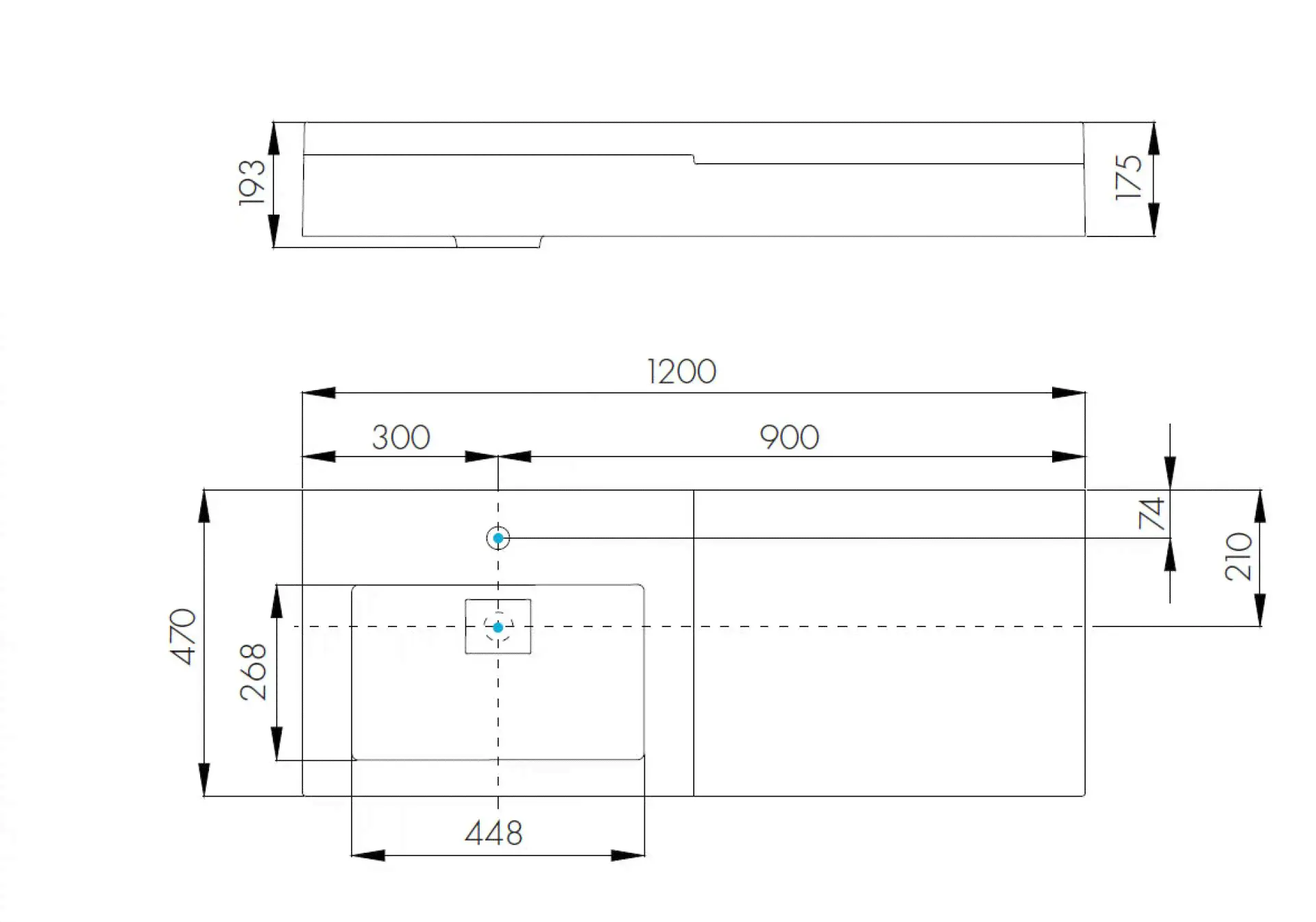 Раковина 120 см Акватон Сакура 1A71893KSK010-1
