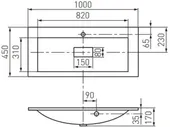 Тумба с раковиной Акватон Римини 100 New 1A2328K3RN010-1, белый