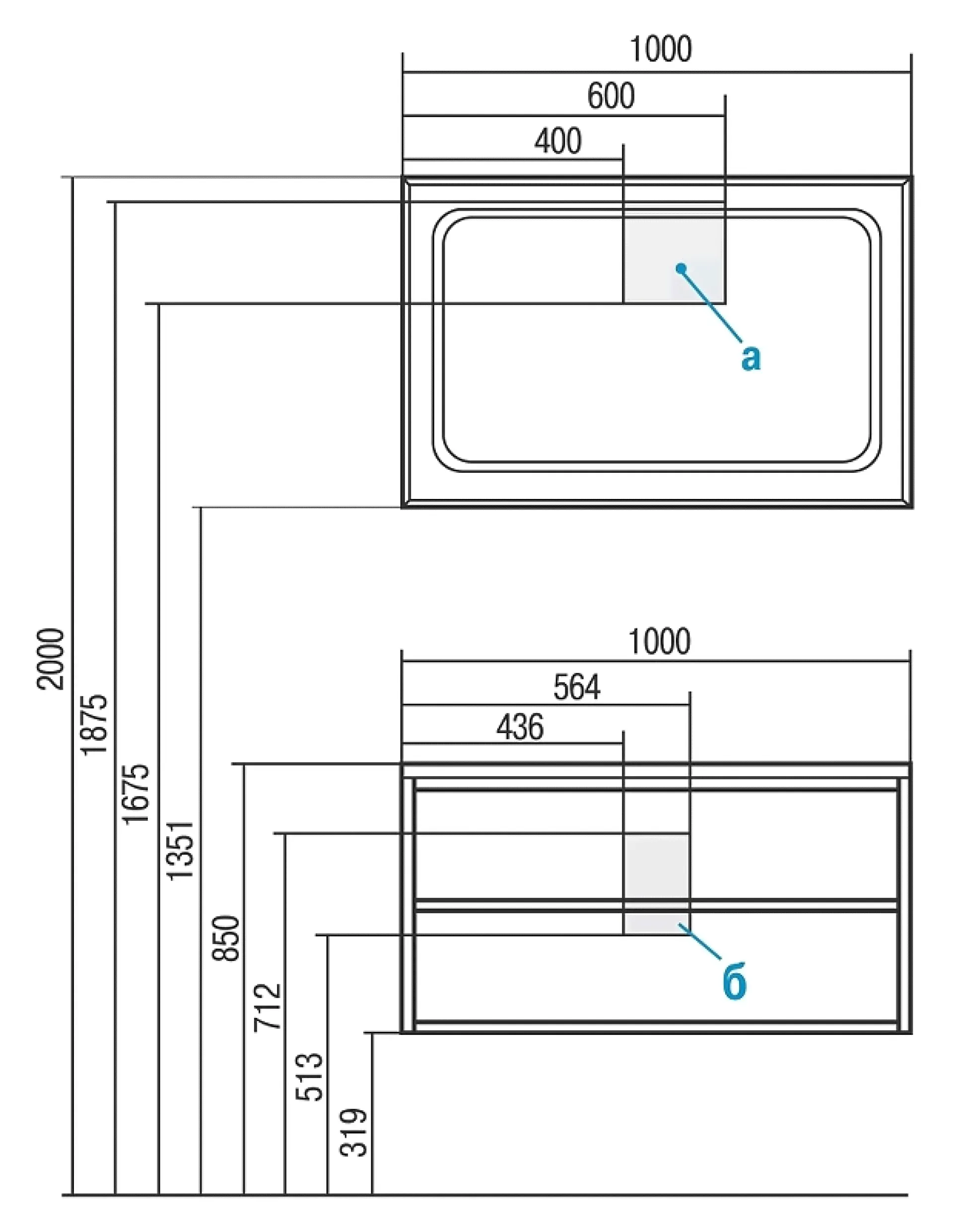 Тумба с раковиной Акватон Римини 100 New 1A2328K3RN010-1, белый-2